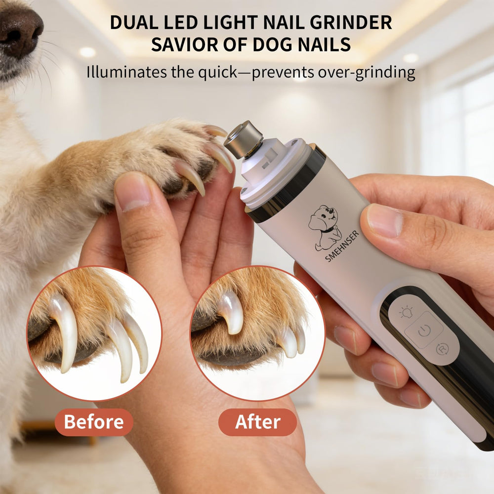 YFL dog nail grinder ultra quiet low vibration for calm pets.