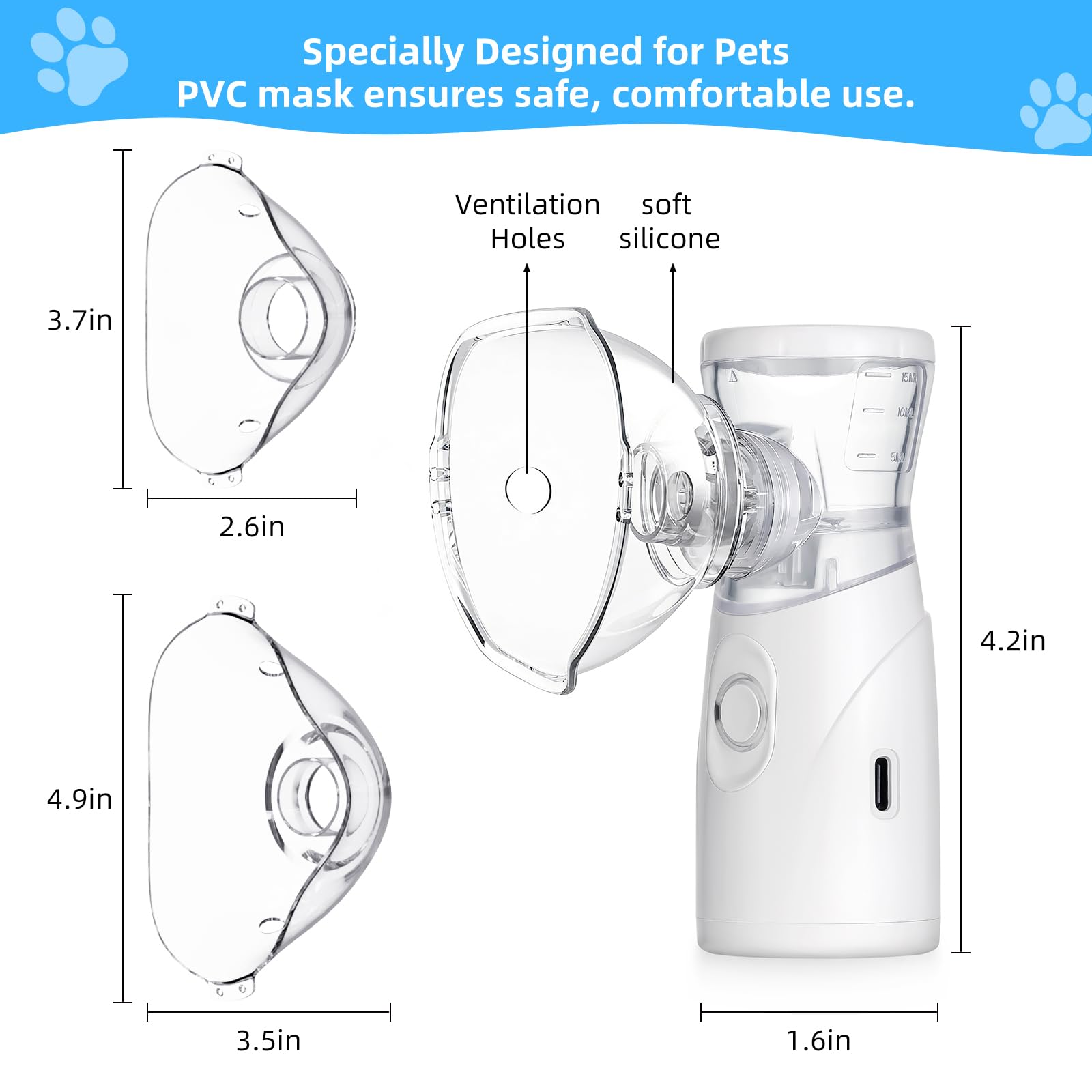 YFL dual-mist modes offer adjustable flow to suit your pet’s comfort.