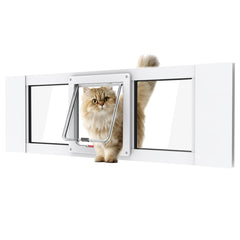 YGNNJY aluminum cat door window installed for easy indoor access