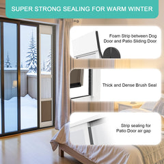 YGNNJY dog door white aluminum frame durability and weather resistance