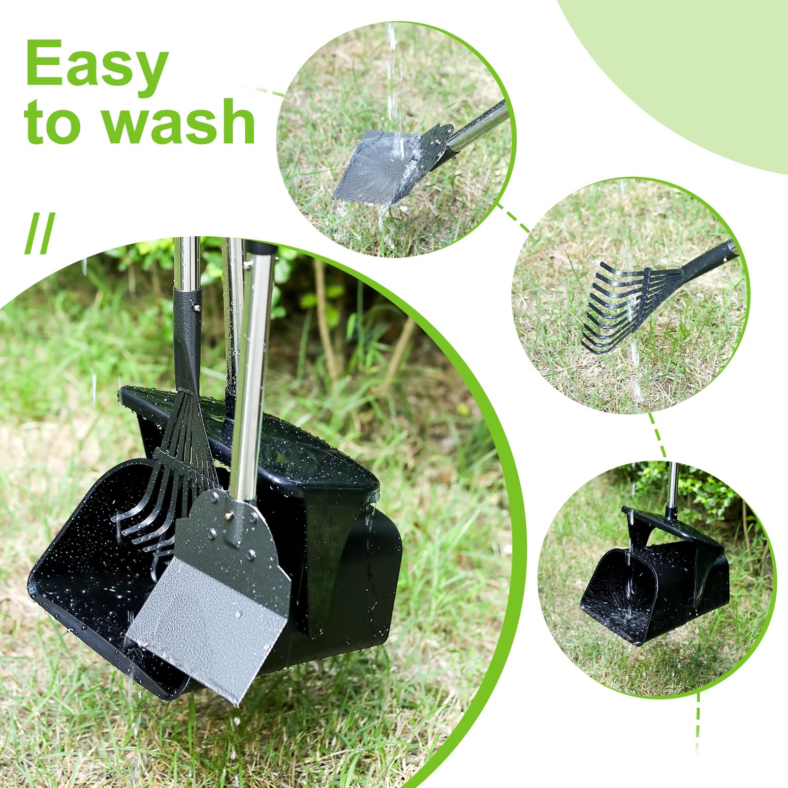 YGNNXRN pooper scooper aluminum body clean easily after use