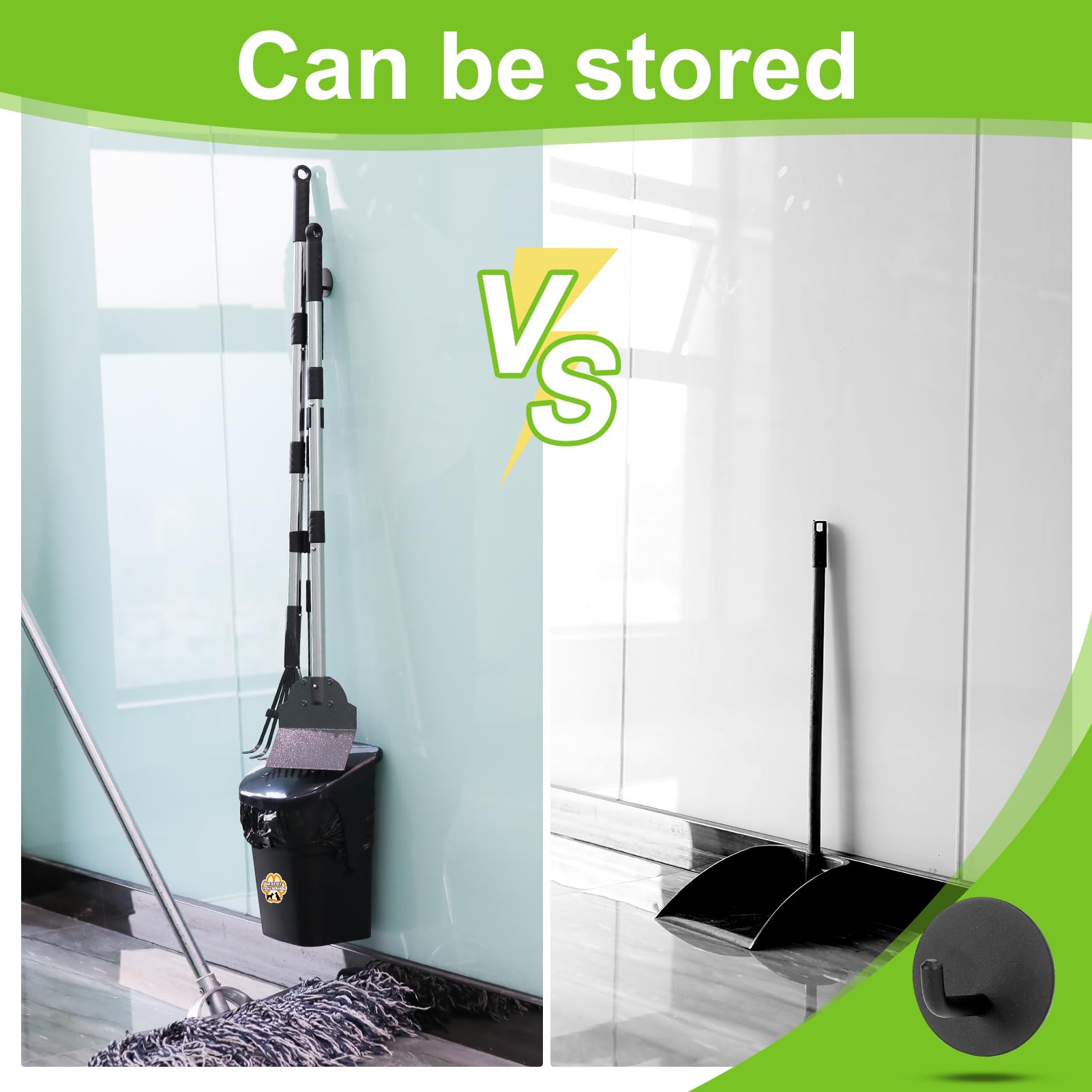 YGNNXRN pooper scooper includes 20 waste bags for ready disposal