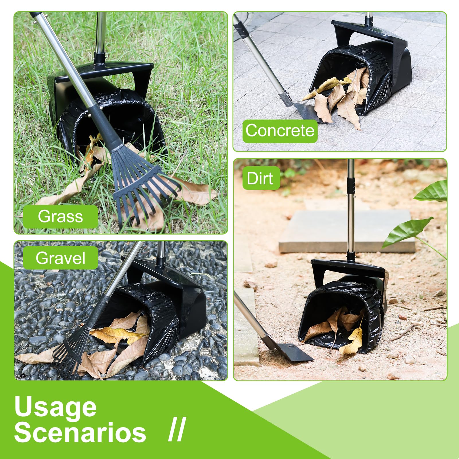 YGNNXRN pooper scooper spade head lifts waste from dirt and gravel