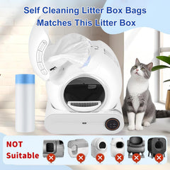 Yhwocd cat litter bags with drawstring design for easy handling and disposal