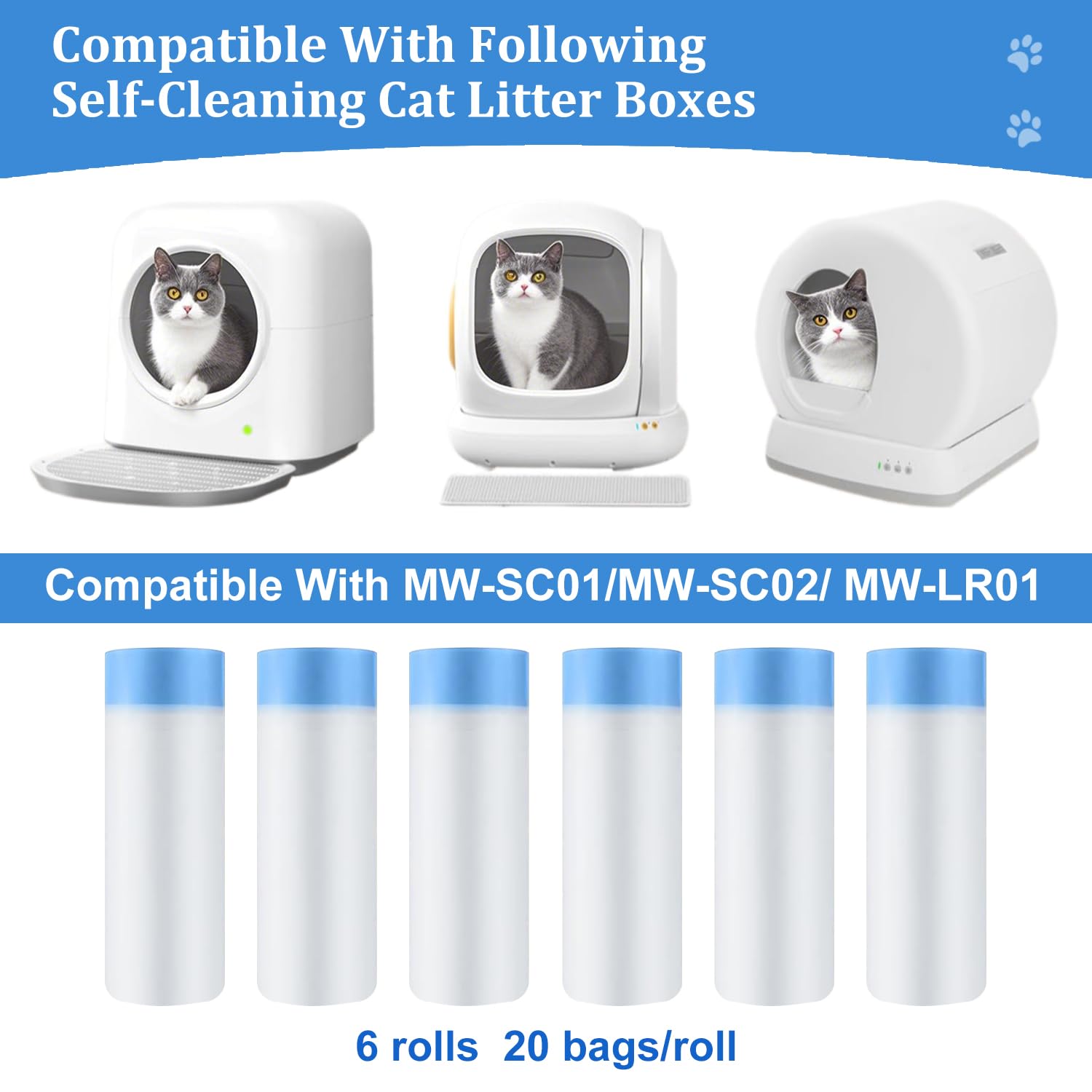 Yhwocd drawstring litter liner with sturdy handles for easy knotting.
