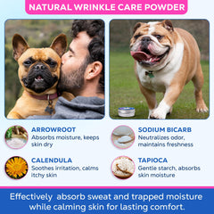 Applying Yibesi powder into facial folds helps manage moisture and odor.