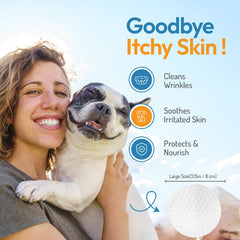 Yibesi honeysuckle-extract wipes soothe irritated skin without fragrance.