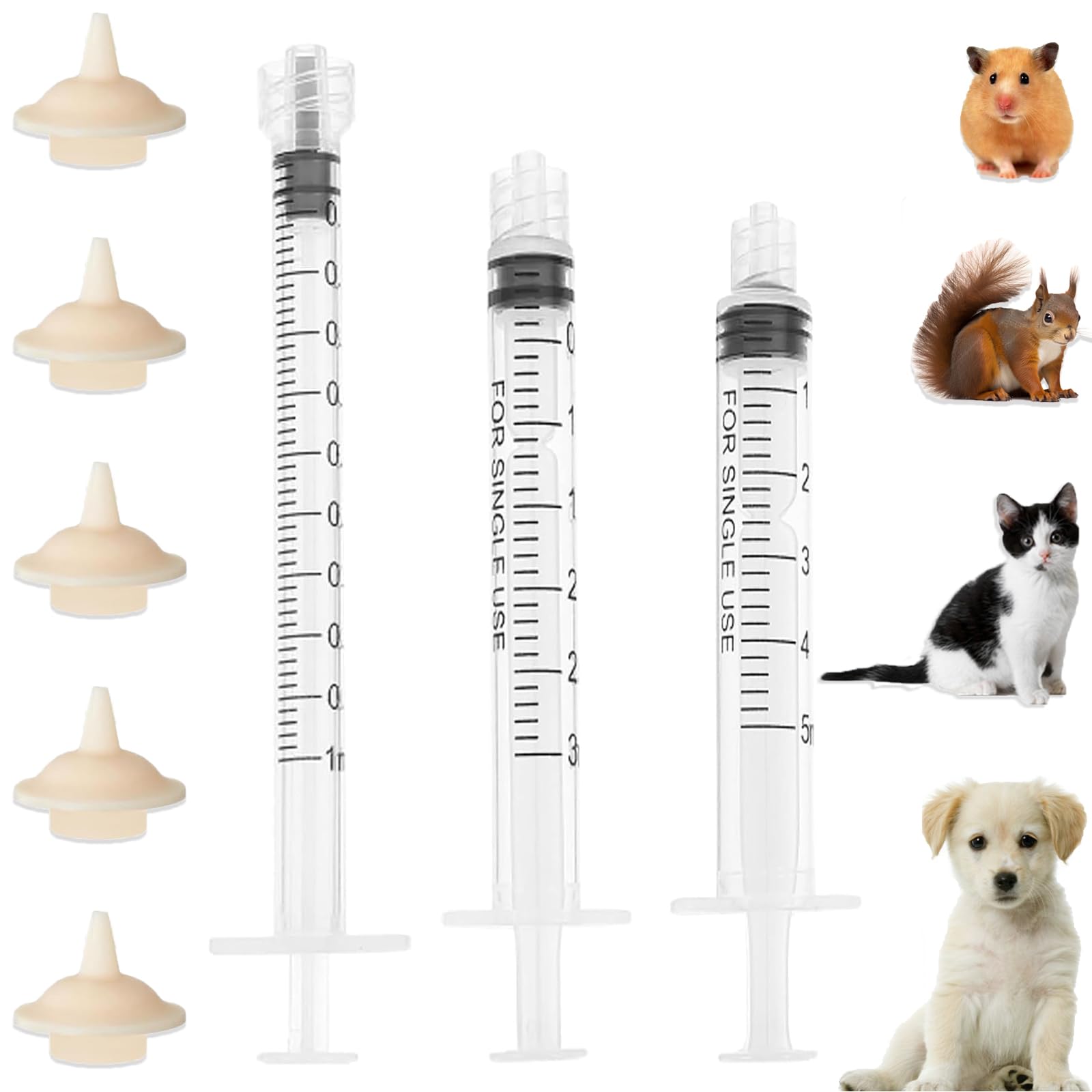 YIBIKEHO 1ml syringe for newborn feeding with precise intake control