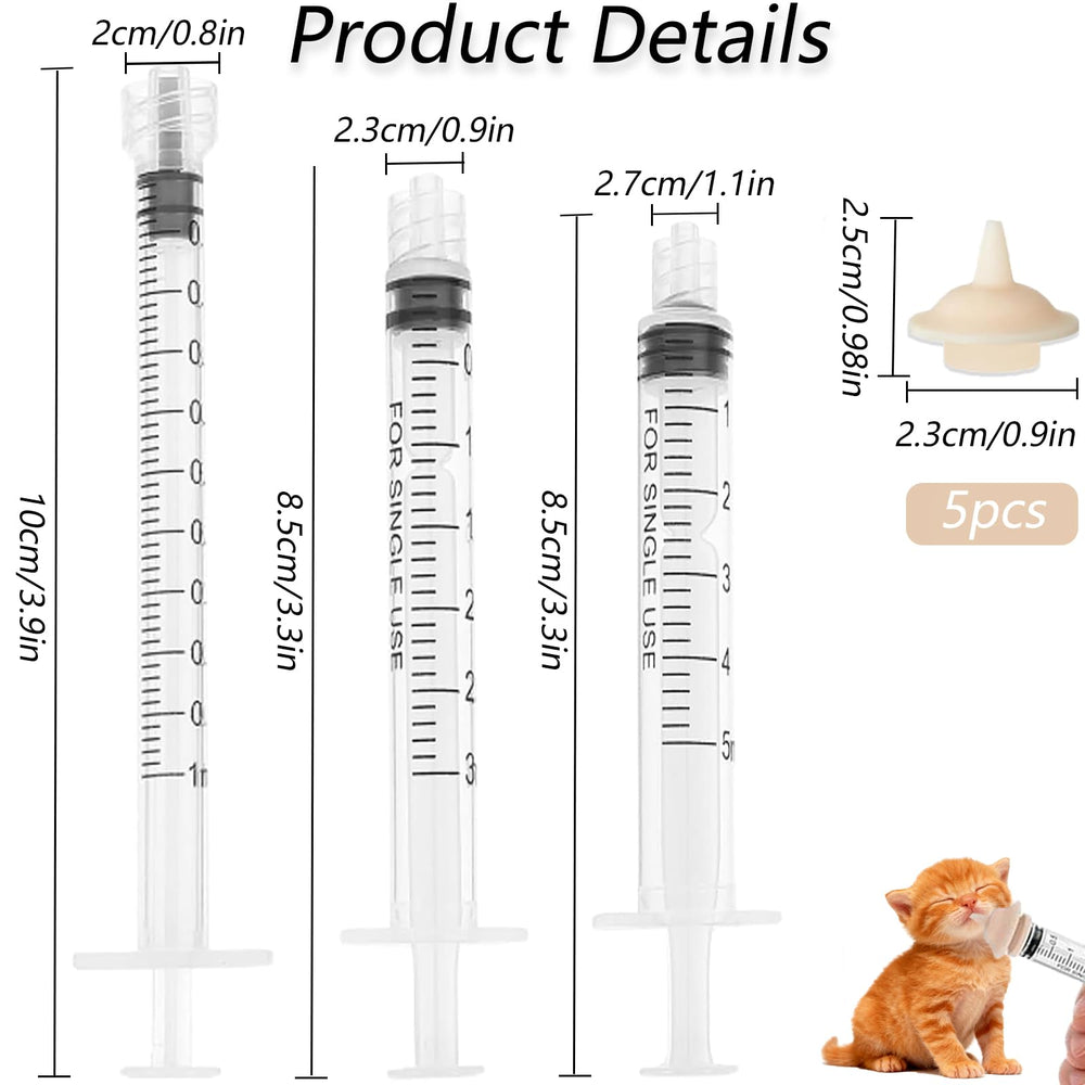 YIBIKEHO 3ml syringe with nipple kit for gradual feeding