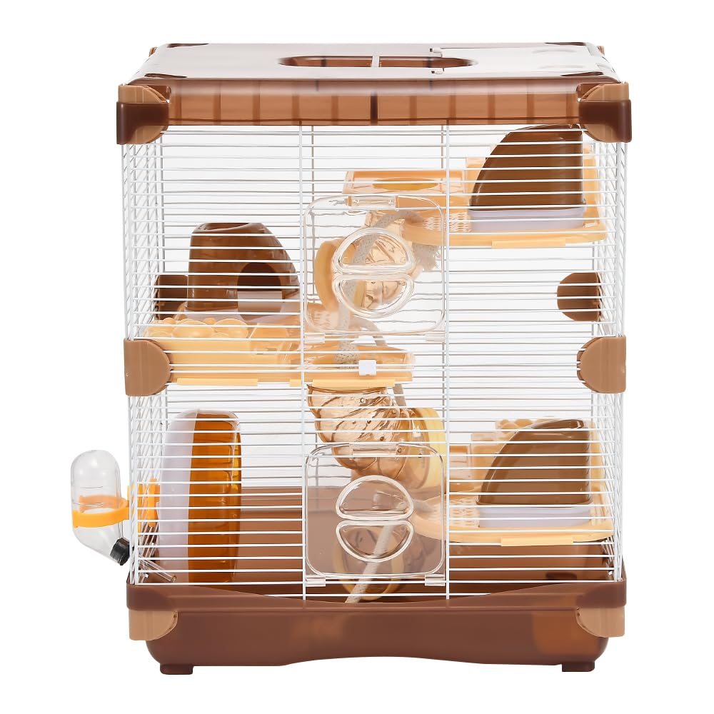 YIBOPET hamster cage with loft floor offering a spacious play area.