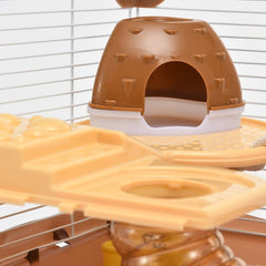 YIBOPET hamster cage with removable tray for quick cleaning.