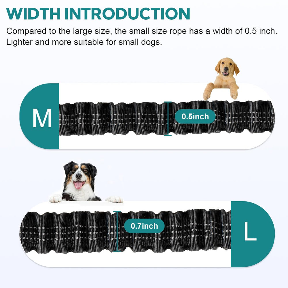 Yicostar dual-bungee leash absorbs pulls for smoother, less strenuous outings