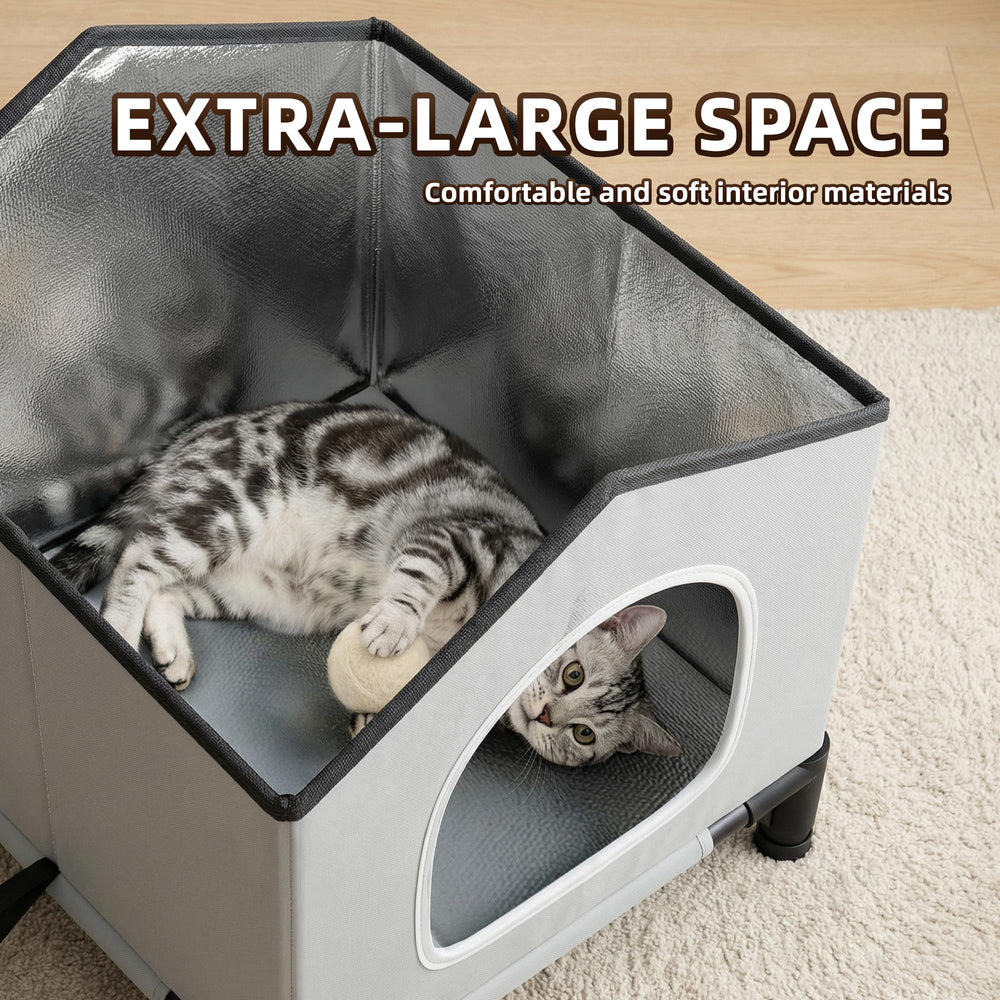 YIDAXIS cat house insulation layer preserves warmth for winter.