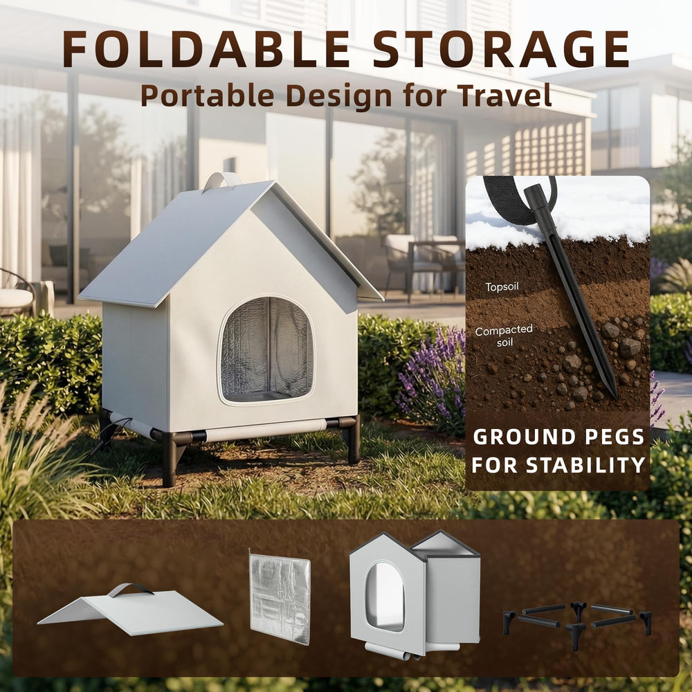 YIDAXIS cat house weatherproof design for outdoor use.