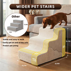 YIDAXIS beige 2-in-1 transformable stairs for versatile height options