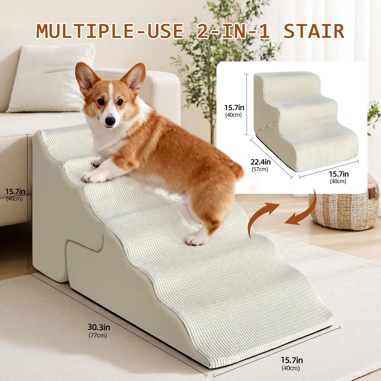 YIDAXIS beige removable cover is machine washable for easy cleaning