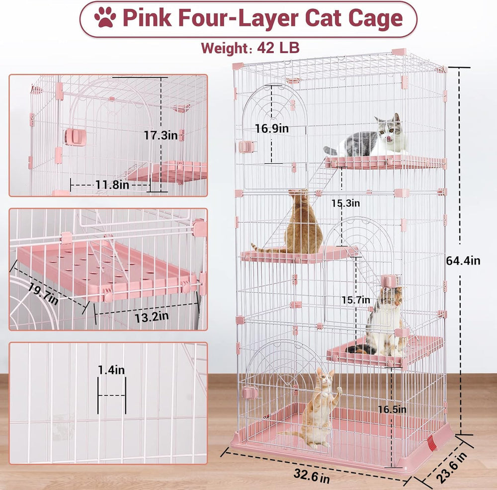 YIFOR interior shelves offer roomy lounging spots for 1-3 cats.