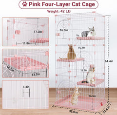 YIFOR interior shelves offer roomy lounging spots for 1-3 cats.