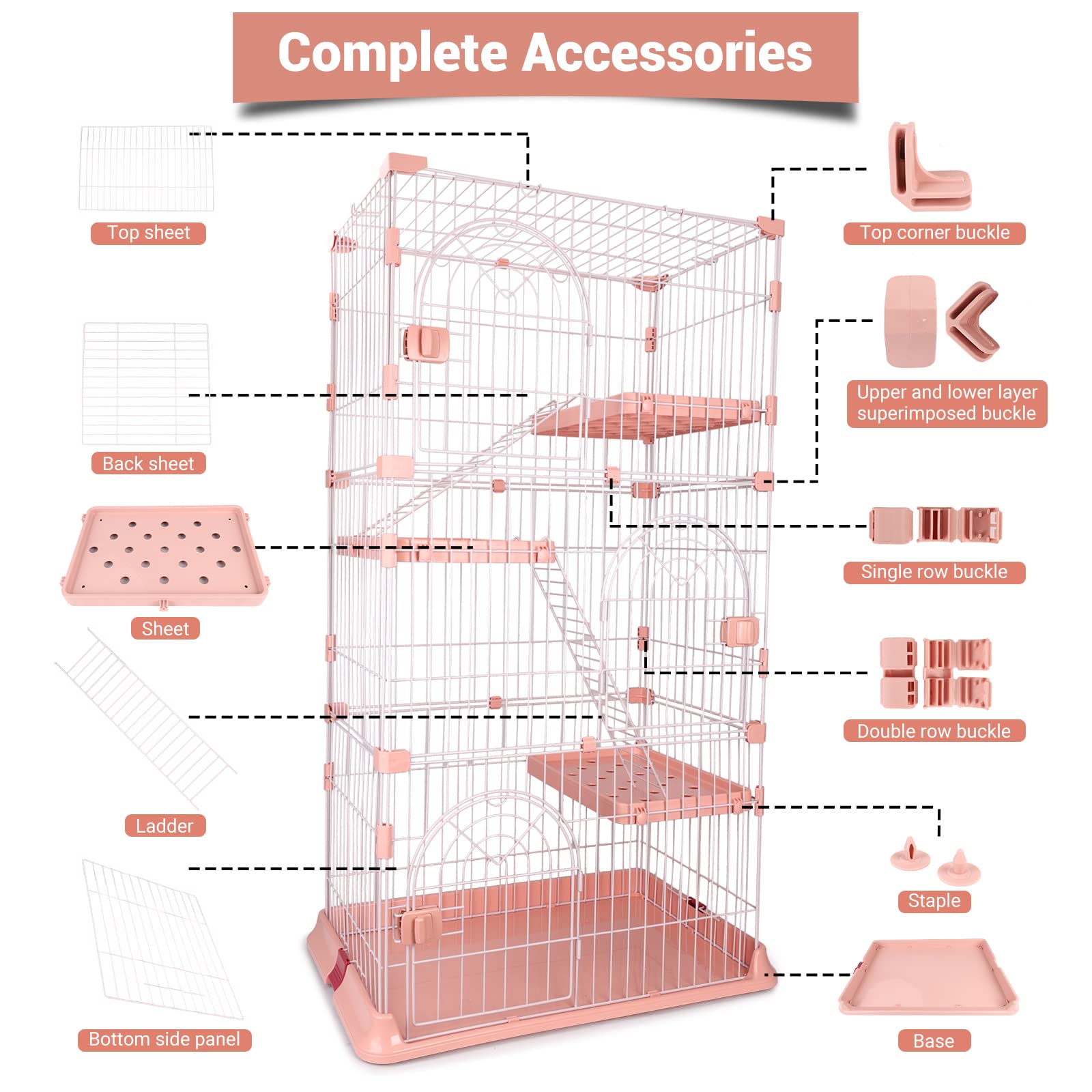 YIFOR pink cat crate adds stylish flair to any room.