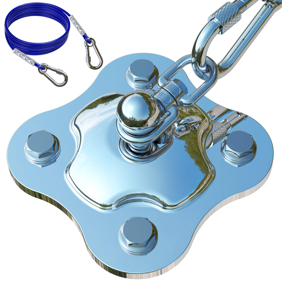 YiizKilc dog tie-out stake with stainless base for secure outdoor anchoring