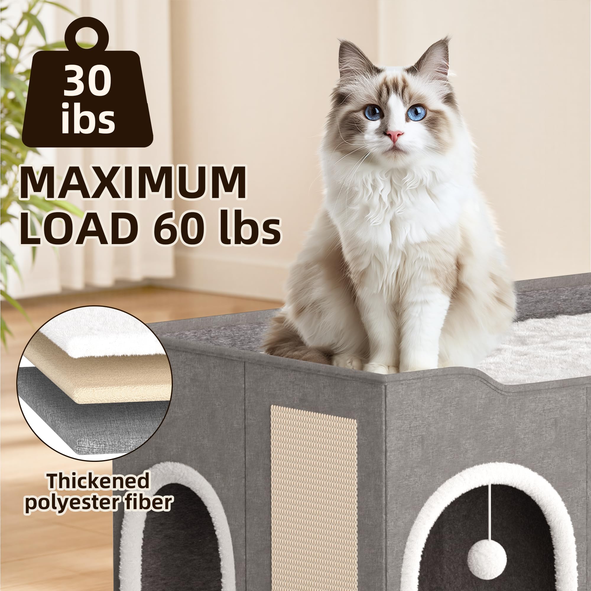YIJIETON plush balls and sisal scratch board boost play and feline enrichment