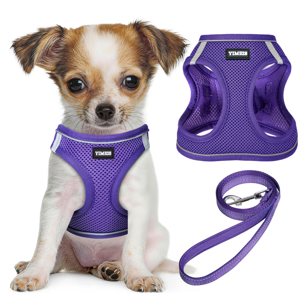 YIMEIS dog harness breathable mesh purple small for all-day comfort