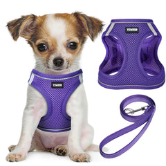 YIMEIS dog harness breathable mesh purple small for all-day comfort