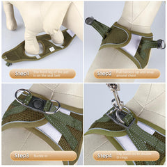 YIMEIS reflective harness with 360-degree strips keeps dogs visible at night