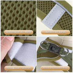 YIMEIS harness army green with reflective striping emphasizes visibility during evening adventures