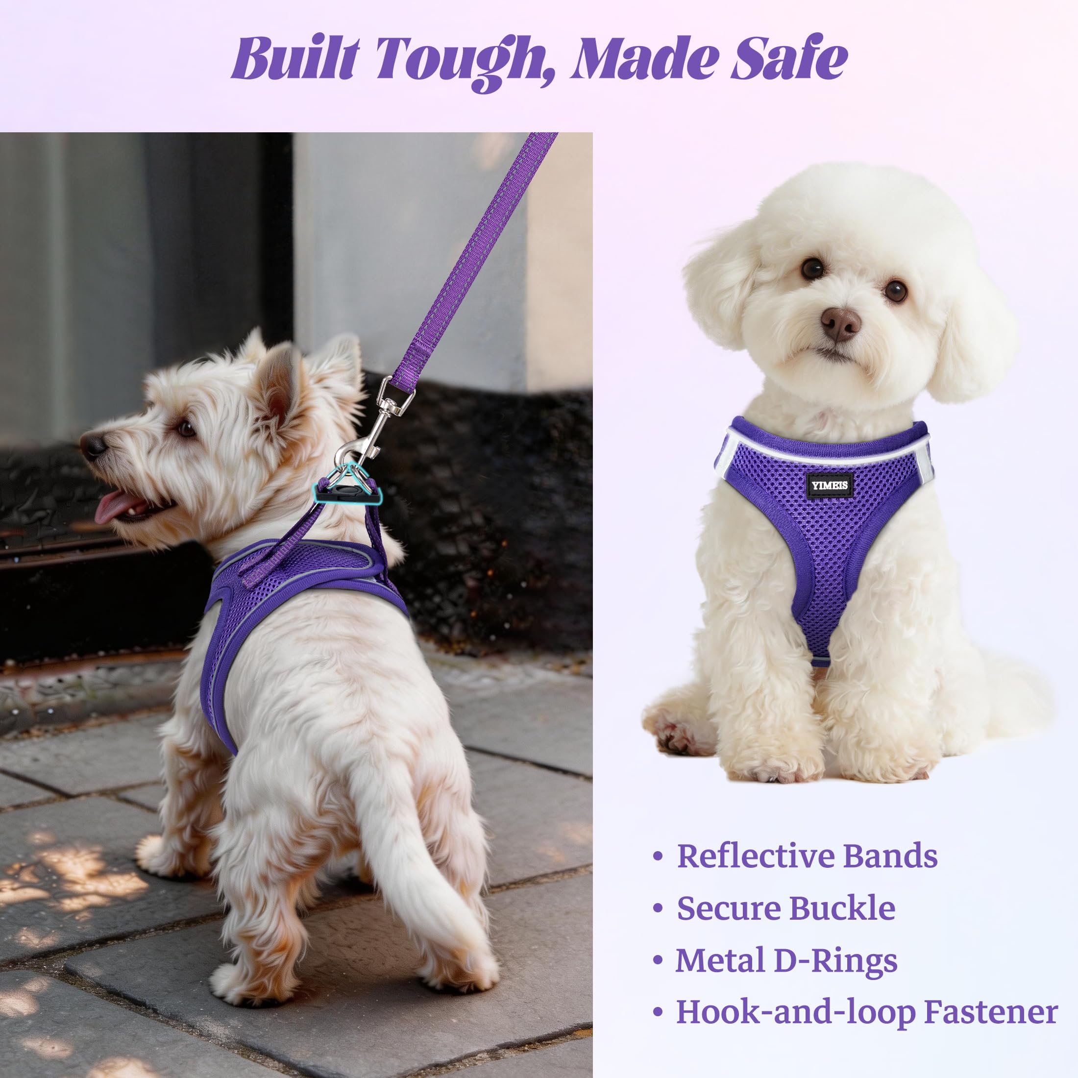 YIMEIS no-pull harness distributes pressure for comfortable, controlled walks