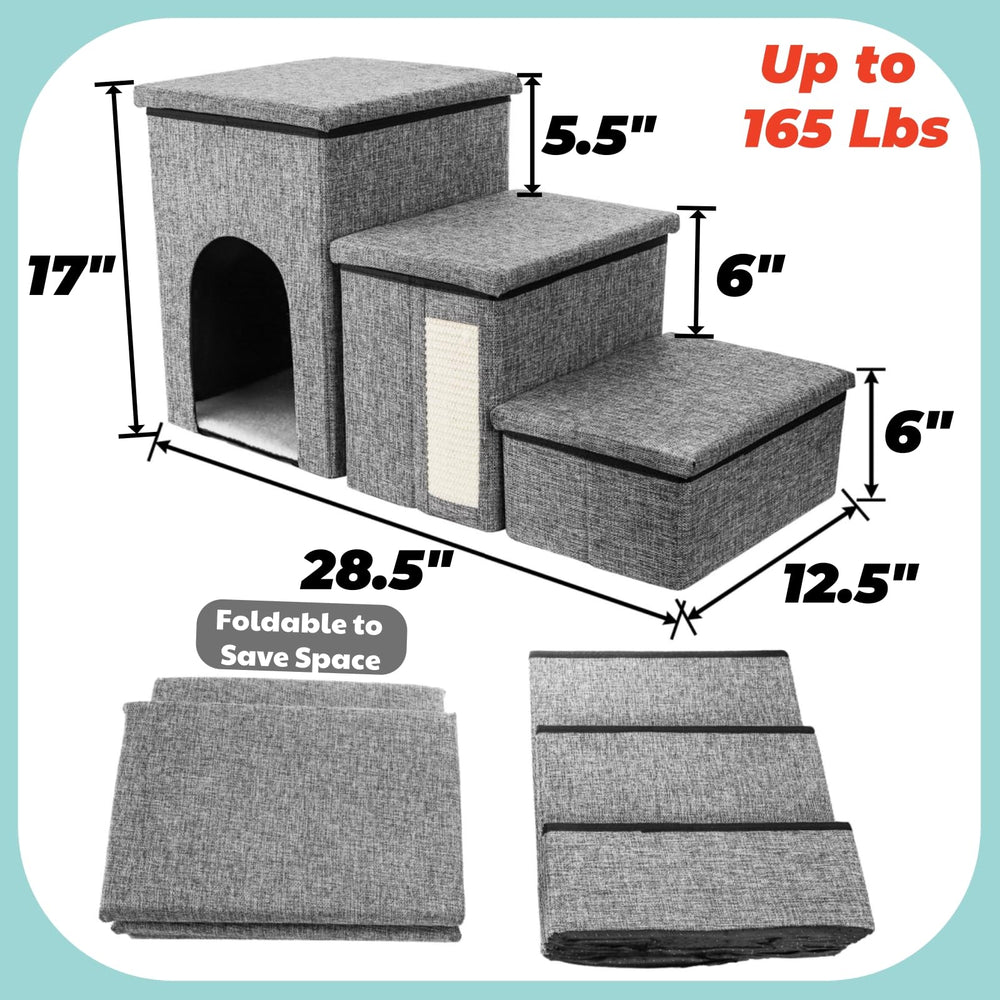 YIMITEE foldable pet ramp shown for travel-friendly use.