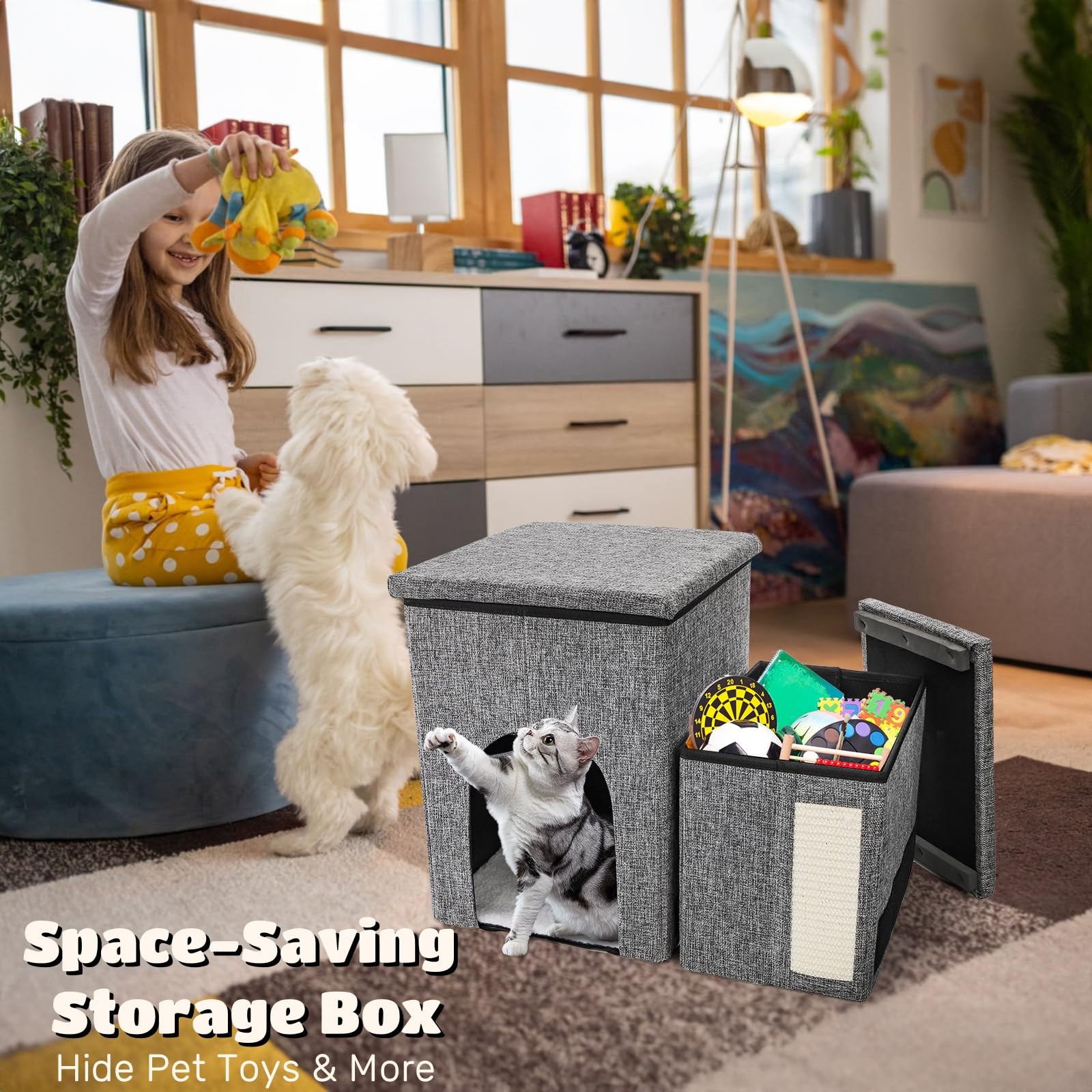 YIMITEE sturdy MDF base keeps stairs stable on carpet.