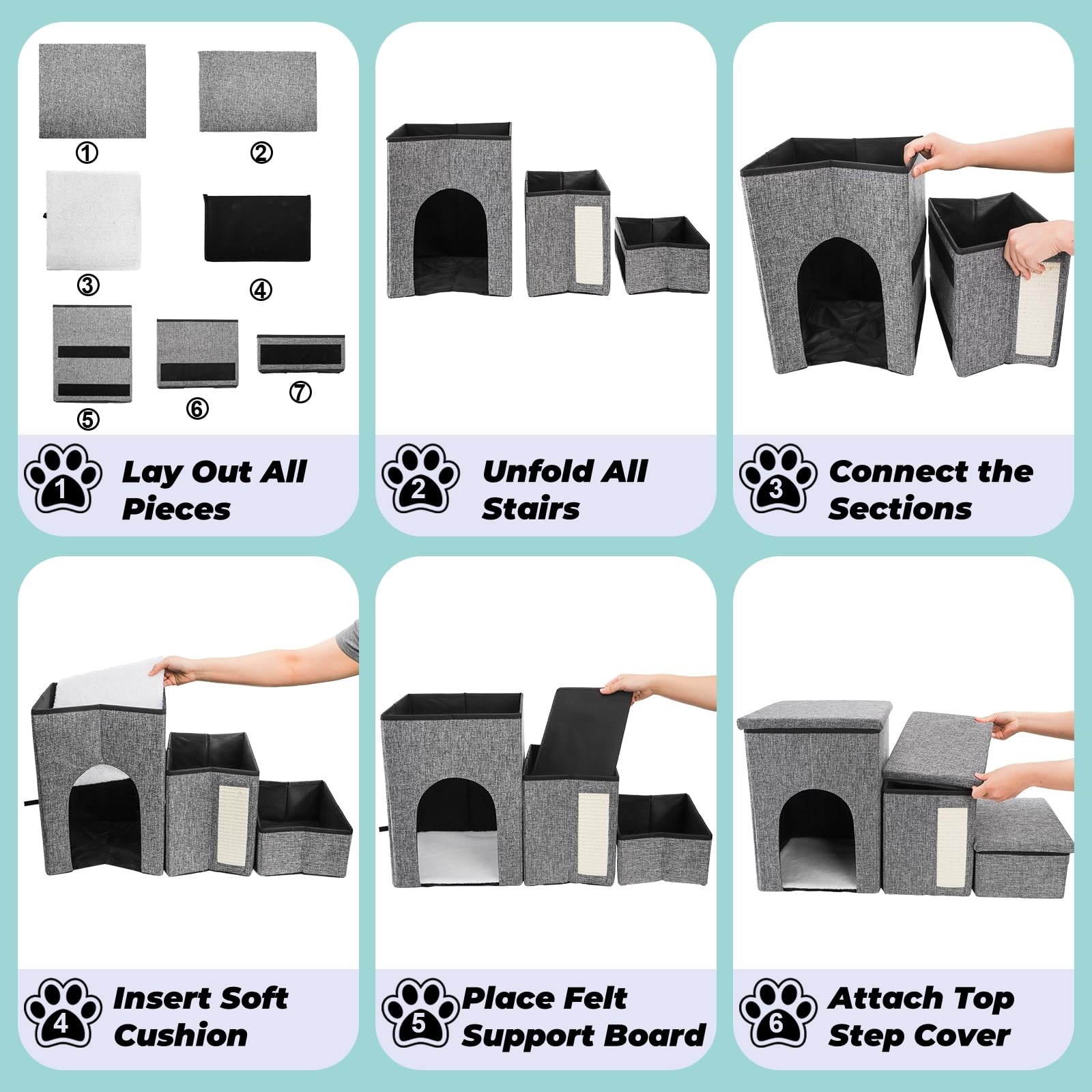 YIMITEE plush top step adds softness during climbs.