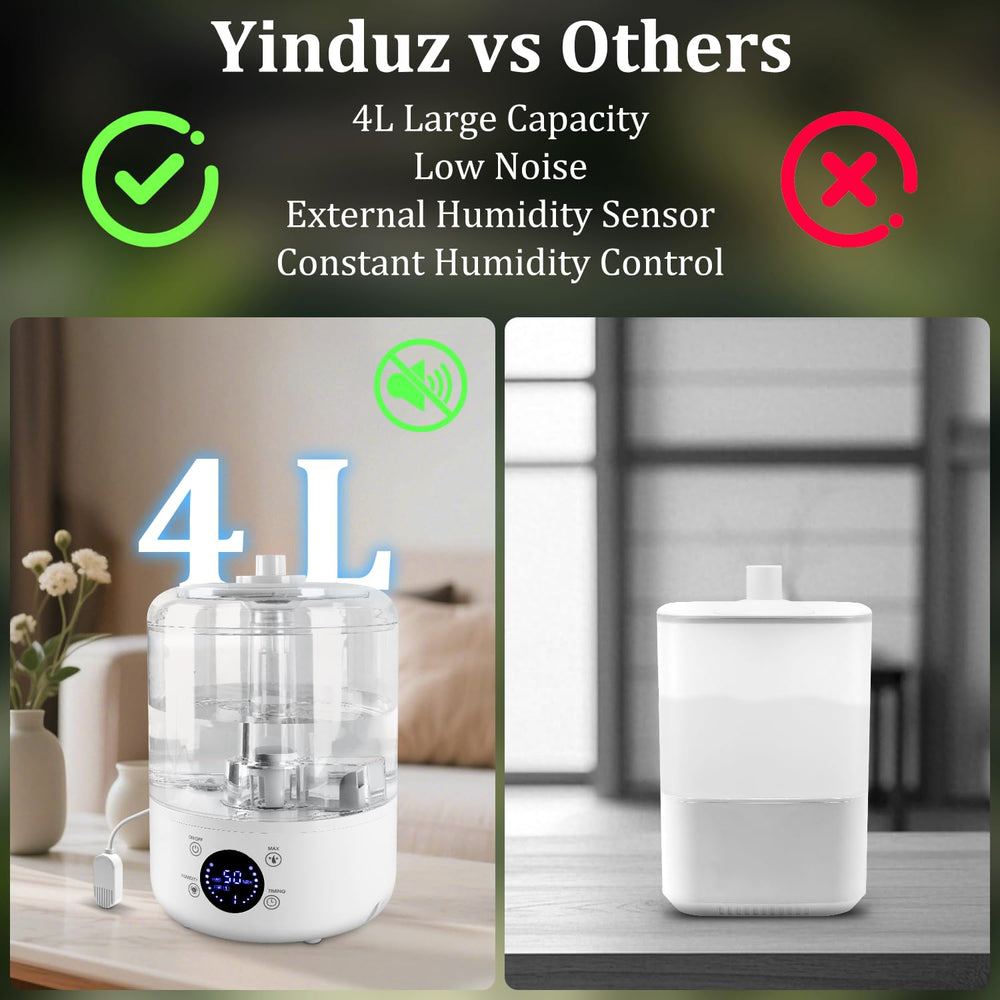 YINDUZ humidifier offers three mist levels for plants and reptiles