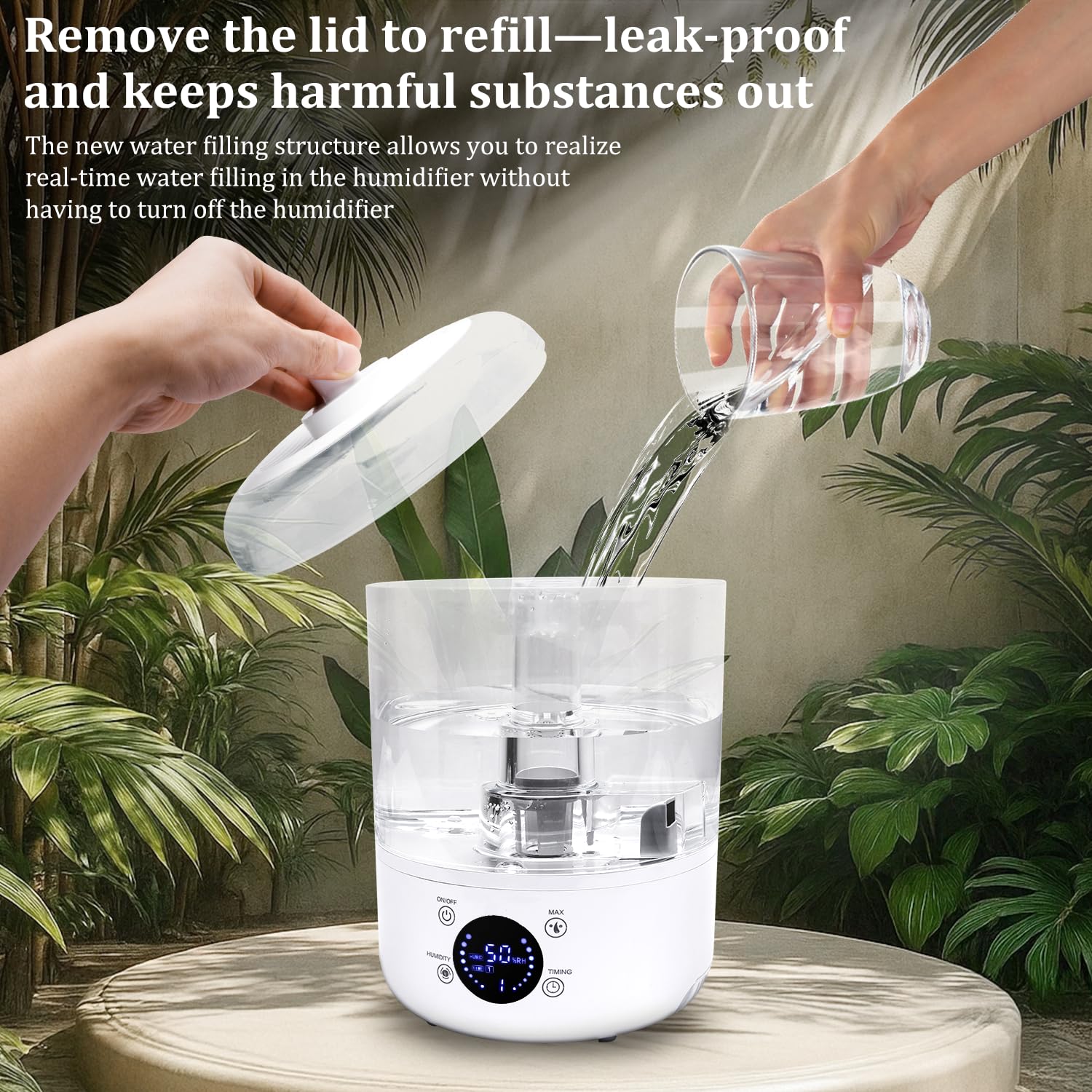 YINDUZ humidifier operates quietly for peaceful day-to-day reptile care