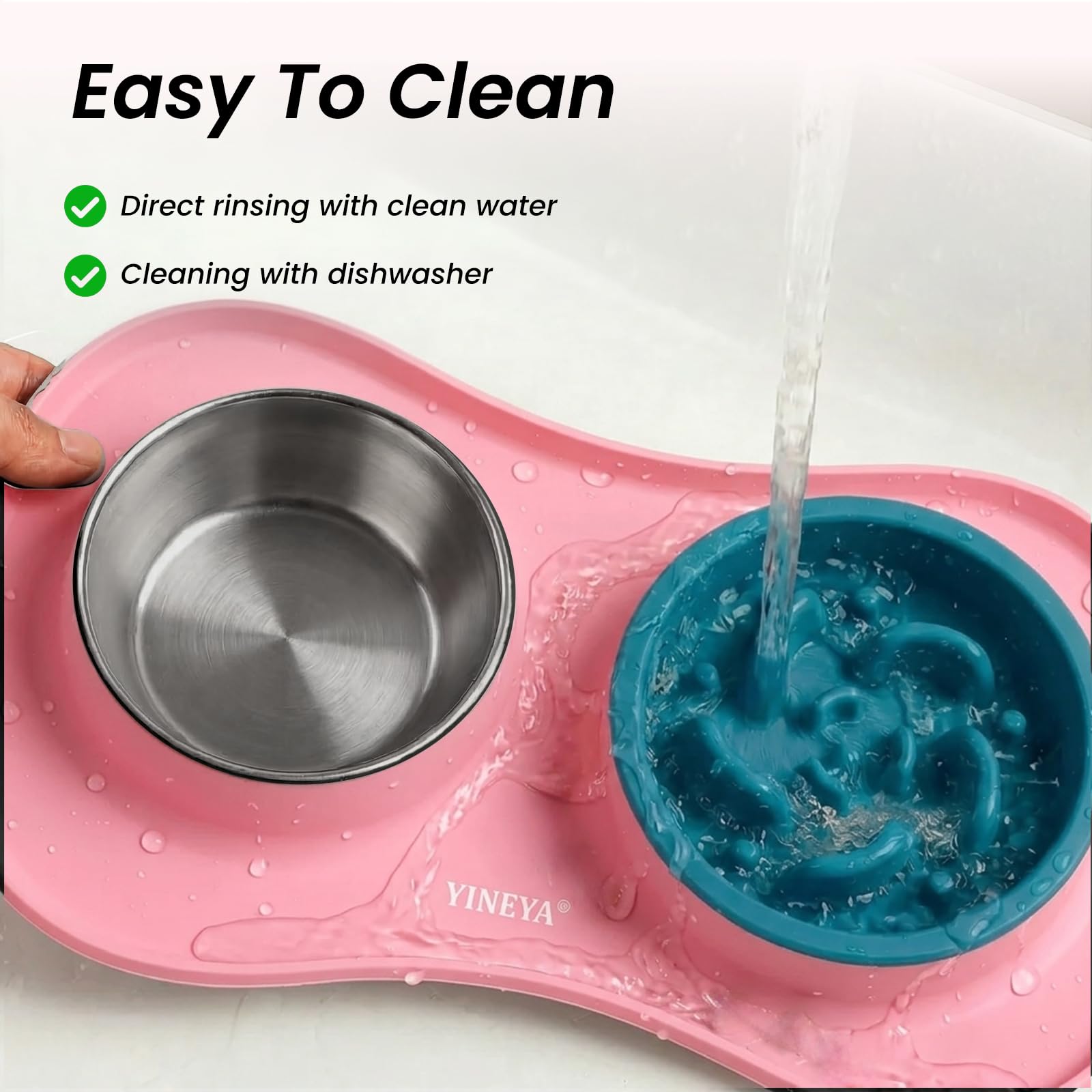 YINEYA dishwasher-safe bowls for easy post-meal cleaning.
