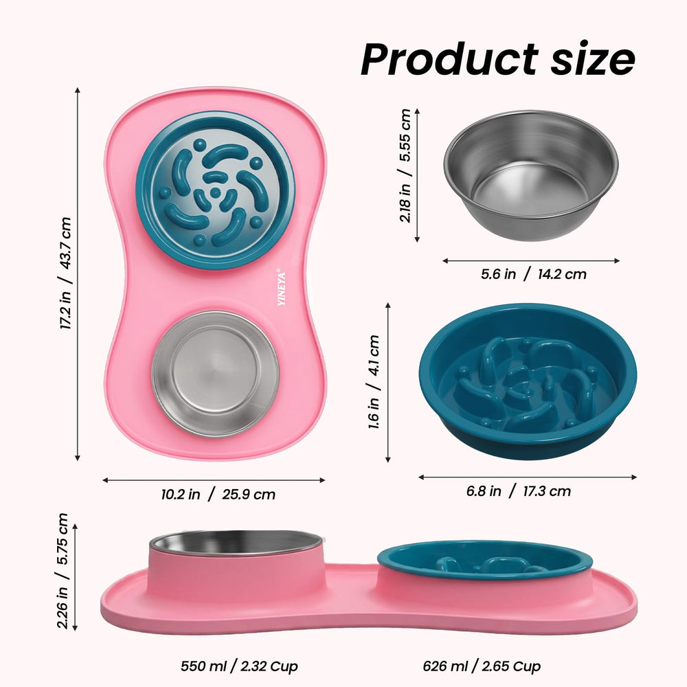 YINEYA non-slip base keeps bowls steady during feeding sessions.