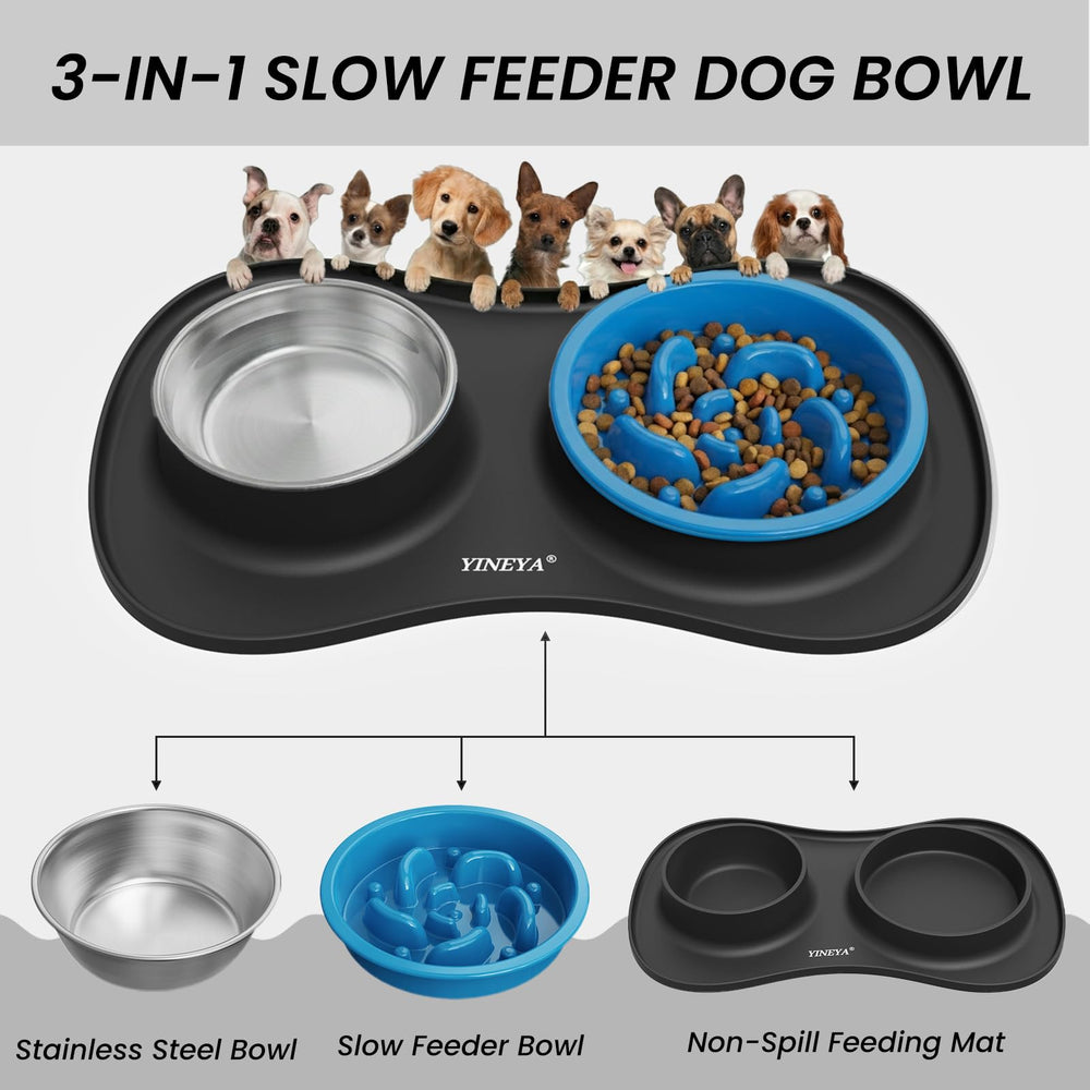 YINEYA silicone mat acts as non-slip base to keep bowls steady