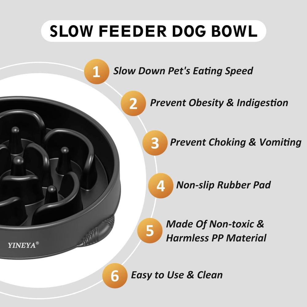 YINEYA slow feeder anti-choking design slows meals safely