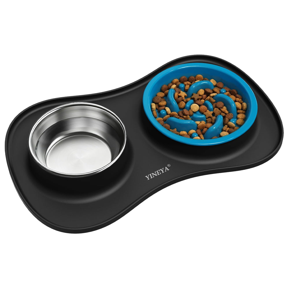 YINEYA slow feeder dog bowl with maze slows eating for paced meals