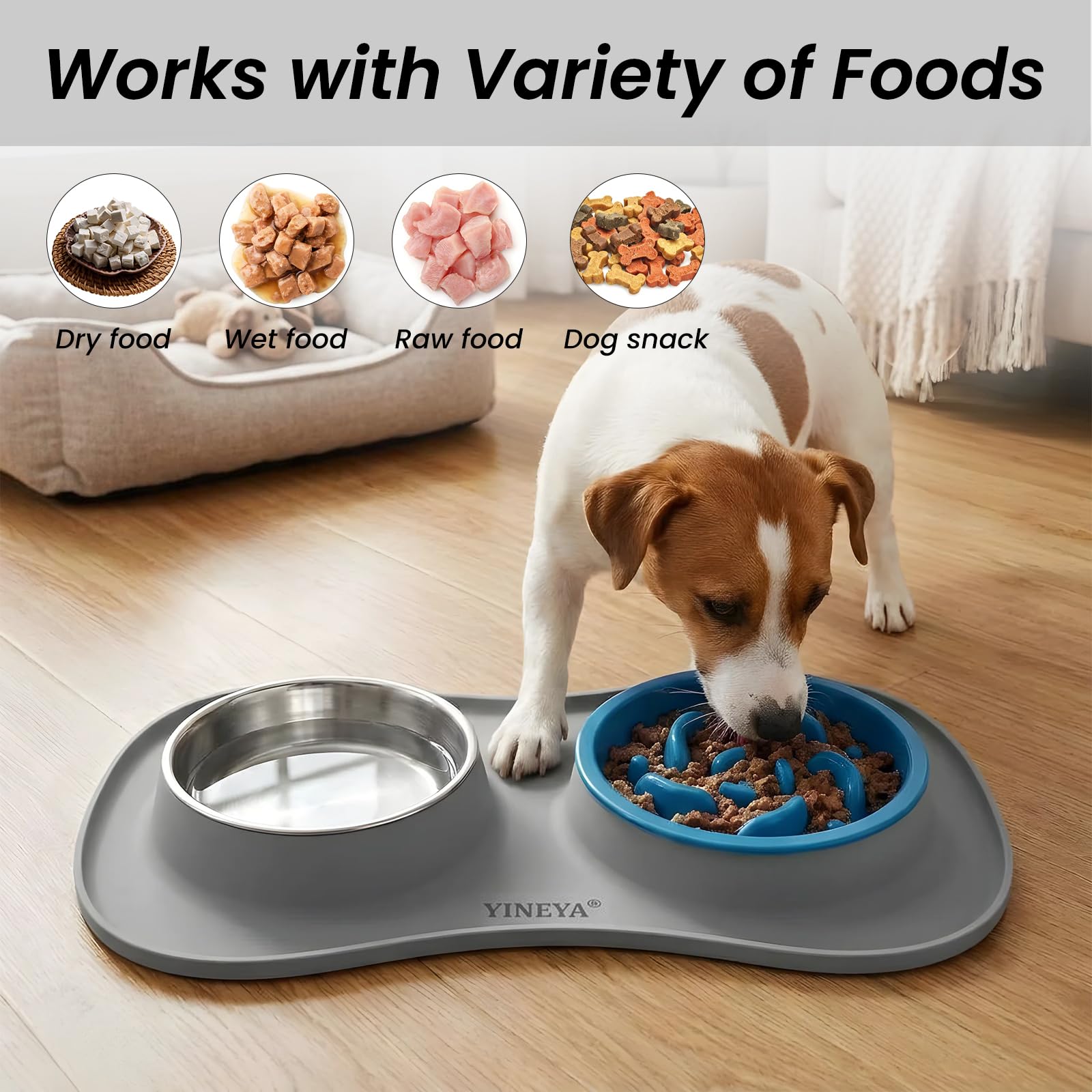YINEYA travel-friendly pet feeding station for home and on the go
