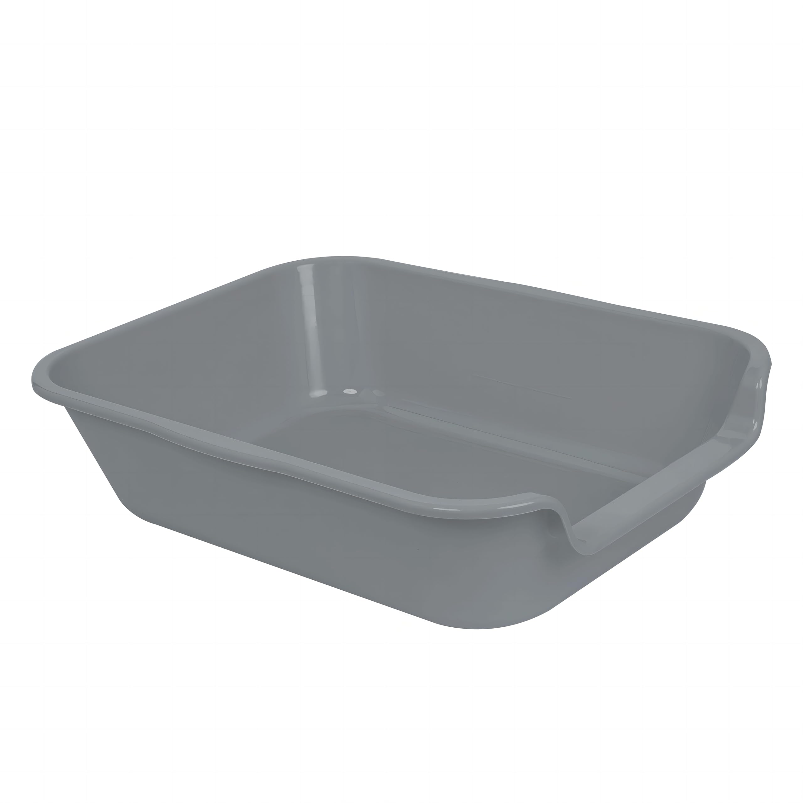 Ying Tutu extra-large cat litter box gray top view, low-entry accessibility showcased.