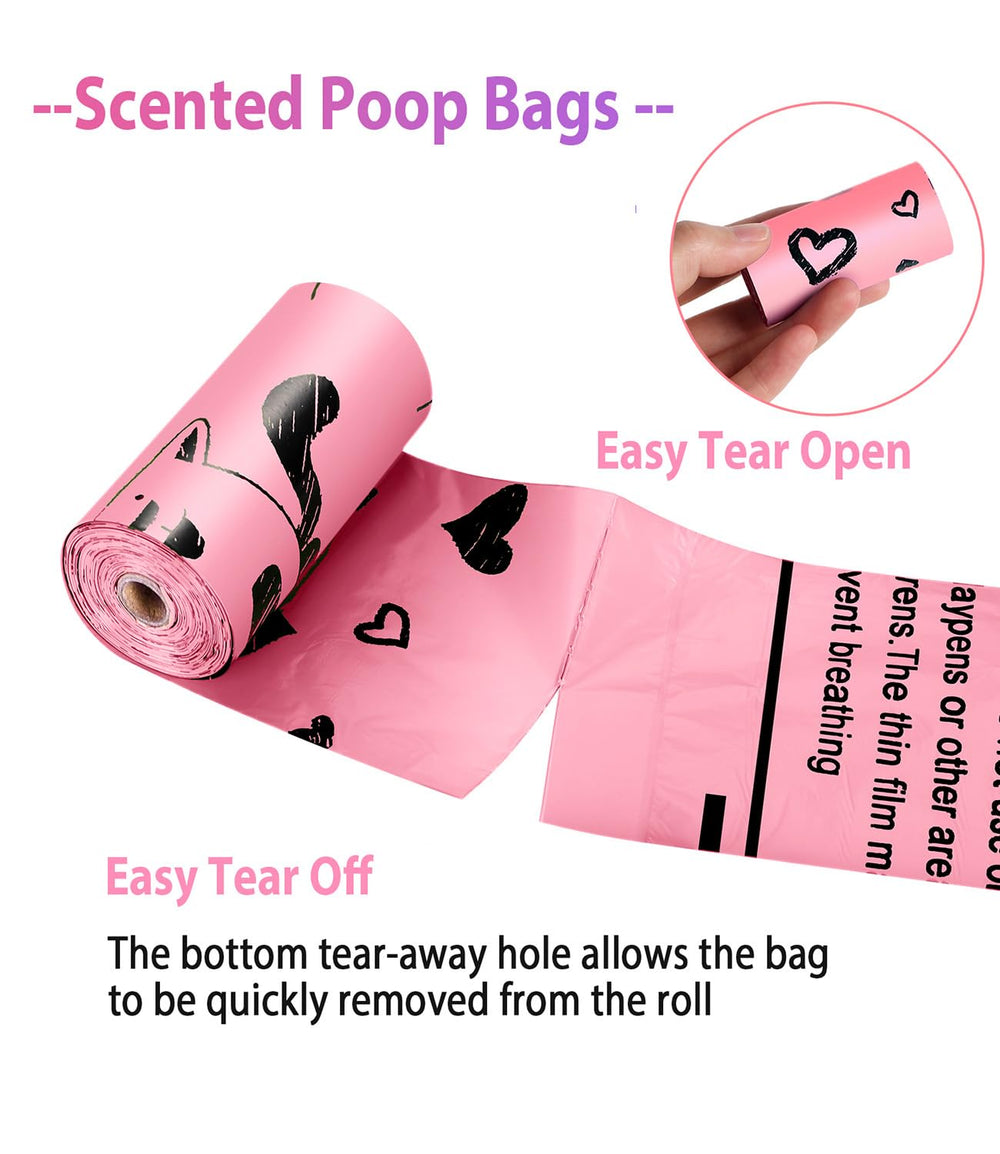 Yingdelai dog poop bags showing easy-tear perforation for quick use