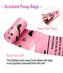 Yingdelai dog poop bags showing easy-tear perforation for quick use