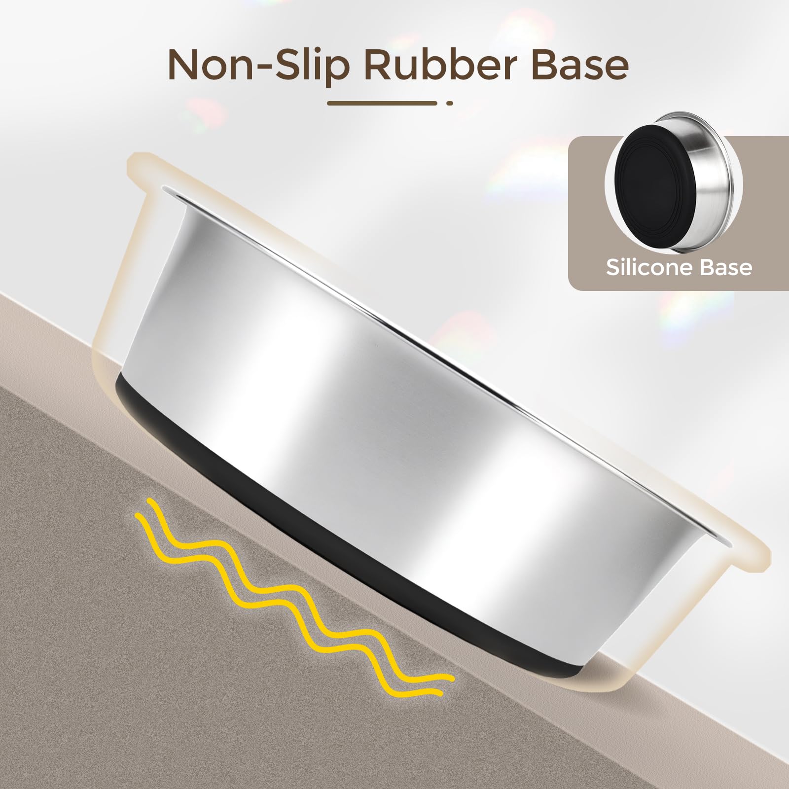 YINGFAN 7-cup dog bowl ideal for larger meals.