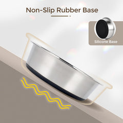 YINGFAN dog bowls with rubber base, non-slip for quiet meals.