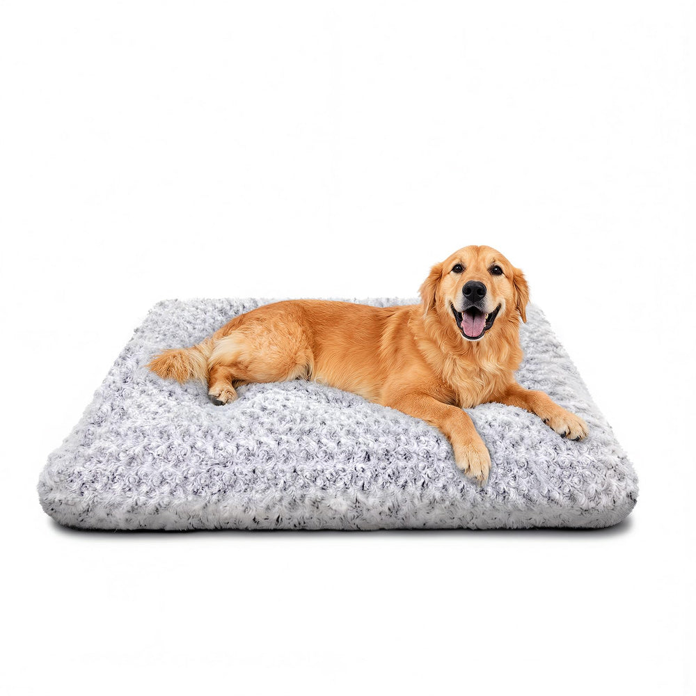 Yintrest XL dog bed with rose velvet for cozy, calming sleep
