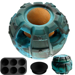 Yipetor frozen treat dispensing dog toy with middle opening for long-lasting treats.