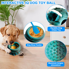 Yipetor frozen treat dispensing dog toy slow-feeder lid for extended licking.