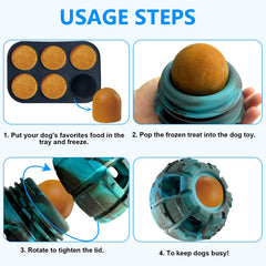 Yipetor six-cavity tray inside the toy extends licking sessions
